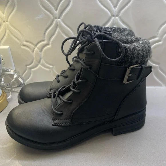 UNIONBAY ~ Stockholm Combat Boots Black Size 8 - Picture 5 of 14